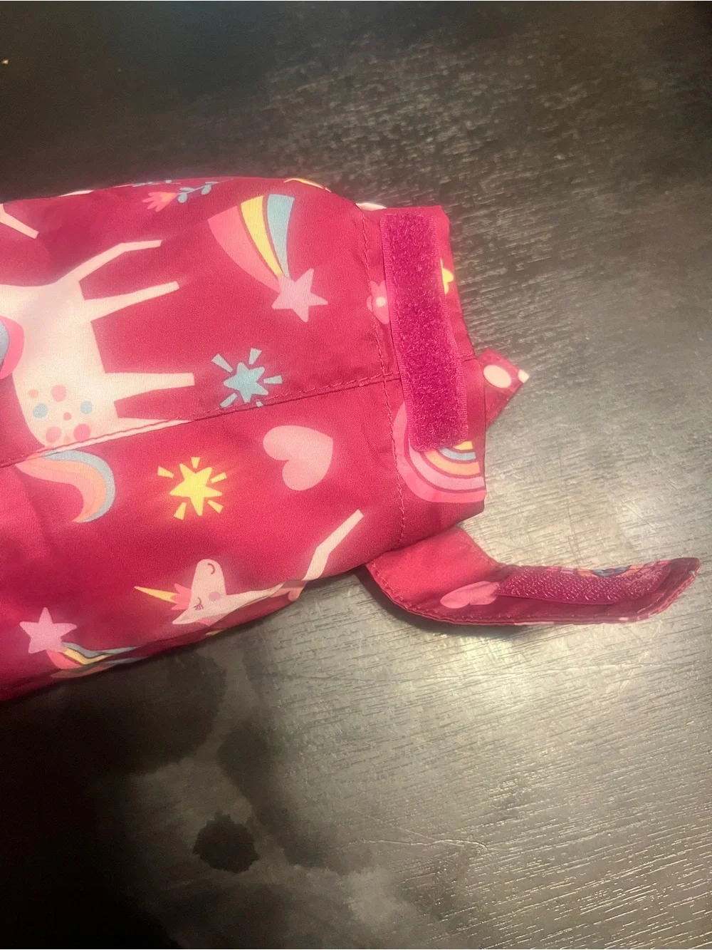 The Children's Place Bright Pink Unicorn Puffer Jacket size 24 months